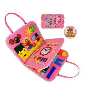 Prezzo di fabbrica low MOQ pink felt Montessori busy board alphabet e mermaid cover design per bambine - Product Image 1