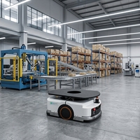 Robot AGV Laser SLAM 400KG untuk Pengambilan Barang ke Orang di Gudang E-commerce dengan Pengangkatan Otomatis