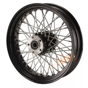 Juego de Ruedas de Acero Negro Reforzado de 16-21 Pulgadas para <span class=keywords><strong>Harley</strong></span> Davidson, Tipo Tubo, para Motocicletas Cruiser y Todoterreno - Product Image 5