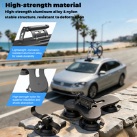 Portabicicletas de Techo para Auto Altowell Negro, 6 Pulgadas, Fuerte Succión al Vacío, Aleación de Aluminio, Instalación Rápida, Tres Ventosas, Compatible con Sedán y SUV