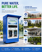 Station d'eau potable portable verticale à osmose inverse avec roues pour écoles et bureaux – Machine de purification d'eau par osmose inverse