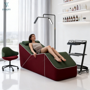 سرير تجميل منحني من JingYi لصالونات التجميل، طاولة تدليك قابلة للإمالة، سرير تمديد الرموش، أريكة تدليك للوجه والجمال - Product Image 1