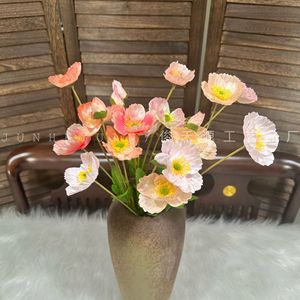 Bouquet de fleurs artificielles de coquelicot Junheyuan, 4 pièces, coloré, décoration intérieure, accessoires de mariage, photographie en extérieur - Product Image 2