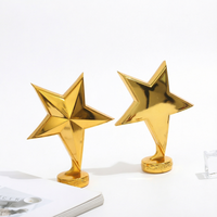 Trophée Étoile d'Or en Résine, Imprimé UV, Gravé, Accessoire de Récompense, Logo Personnalisé, Décoration Portable pour Cérémonies et Événements Sportifs