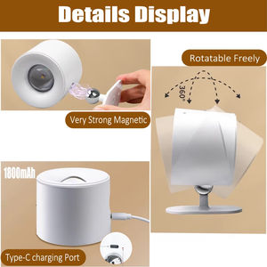 Household LED Reading <b>Lamp</b> with Remote Control Rechargeable <b>Wireless</b> Wall for Living Room Tri-color Light Dimmable - Product Image 5