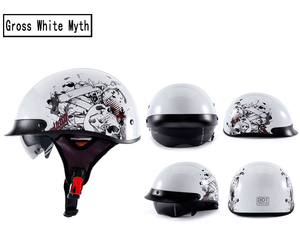 कस्टम क्लासिक डॉट प्रमाणित आधा चेहरा मोटर चक्र टोप विंटेज Accesorios पैरा Casco डे Motos रेट्रो शैली हेलमेट मोटरसाइकिल - Product Image 2