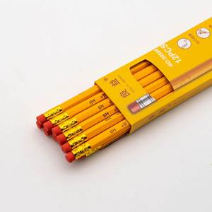 Lápices hexagonales de tilo amarillo al por mayor con goma de borrar, artículos de papelería de colores para escribir y dibujar, ideales para promociones. - Product Image 1