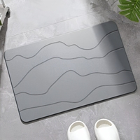 Tapis de bain en terre de diatomée super absorbant FIGOO, séchage rapide, antidérapant, pour salle de bain