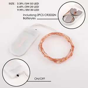 Commercio all'ingrosso Mini LED filo di rame luci a <span class=keywords><strong>batteria</strong></span> di natale fata illuminazione decorativa per forniture per feste - Product Image 2