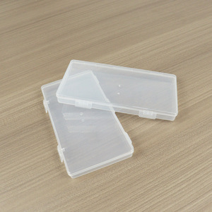 Rectangular Transparent Plastic Storage <b>Box</b> 16.5x8.5x1.6cm Double Buckle Cover Office Organizer Stationery Packaging - Product Image 4