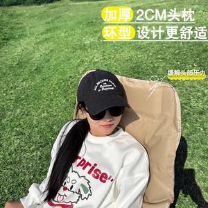 Fauteuil inclinable d'extérieur JHQEENNN, chaise pliante avec cadre en aluminium, forme ovale, pour jardin, camping, canapé relaxant avec dossier réglable - Product Image 4