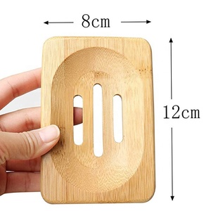 Soporte de jabón Natural hecho a mano, bandeja de jabón de <span class=keywords><strong>ducha</strong></span> de baño, Caja de Ahorro de bar, cocina, jabonera de <span class=keywords><strong>madera</strong></span> de Bambú - Product Image 3