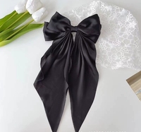 Épingle à cheveux élégante en satin pour filles, couleur unie, accessoires pour cheveux longs