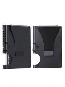 Nueva Cartera RFID Minimalista Personalizada OEM 2025 con Clip para Billetes, Tarjetero de Metal de Aluminio, Bolsillo Frontal con Bloqueo RFID - Product Image 2