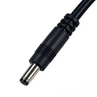 Kabel Konektor Pigtail DC5525 Male Barrel Plug 18AWG 300cm untuk Pemutar Cerita Anak, Konsol Game Genggam Retro