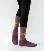 Calcetines de Yoga de Algodón Transpirable, Largos, que Absorben la Humedad y Mantienen los Pies Secos, con Logotipo Personalizado, MOQ Bajo, Calcetines Largos para Ejercicio