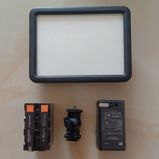 Used 99% New Bicolor LED Panel Light Kit Adjustable Brightness 3300K to 5600K for Live Streaming Wedding Video Shooting