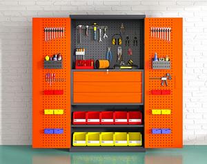 All-OneTech Casier de rangement <span class=keywords><strong>pour</strong></span> outils en acier à usage intensif Creative Rimless Edge-Free Design Sleek No-Frame Cabinet réglable - Product Image 6