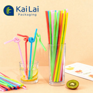 PLA biodegradabile eco-friendly compostabile monouso cannucce 100 pz pacchetto sfuso colori personalizzati stile moderno per il compleanno - Product Image 3