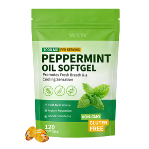 Suplemento Dietético de Marca Privada, Cápsulas Blandas de Aceite de Menta, Aceite Esencial de Menta en Cápsulas Blandas para Adultos - Product Image 1