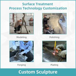 Sculpture abstraite en métal de poisson vert foncé artistique moderne d'usine personnalisée pour projet d'hôtel de résine de maison de <span class=keywords><strong>maquette</strong></span> décor à la maison - Product Image 6