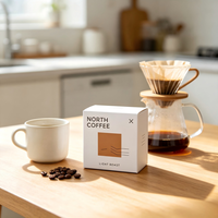 Boîte en carton kraft écologique personnalisée avec logo pour sachets de café individuels – Vente en gros usine
