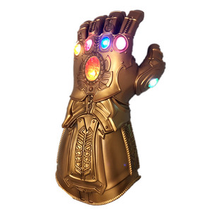 Guante de Thanos de Alta Calidad con Luz LED Intermitente, Guantelete de PVC para Disfraz de Cosplay para Hombres/Niños, Artículos para Fiestas de <span class=keywords><strong>Halloween</strong></span>, Regalos Sorpresa - Product Image 1