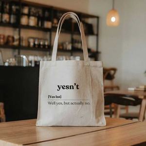 Sac fourre-tout en toile de coton de couleur beige pour femmes sac à main de voyage portable avec logo personnalisé sac d'épicerie durable - Product Image 5