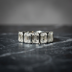 Bague de Fiançailles et de Mariage en Diamant de Laboratoire Certifié IGI HPHT CVD VVS, Plaqué Argent, Coupe Émeraude, 3,7g, Vente en Gros Personnalisée - Product Image 1