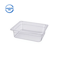 Conteneur de stockage alimentaire de cuisine contemporain en plastique PC, demi-taille, rectangulaire, écologique, empilable, pliable, avec couvercles détachables