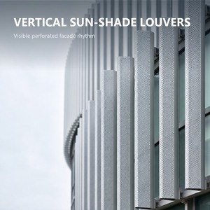 Panneaux de mur-rideau en aluminium contemporains et personnalisés, anodisés, pour revêtement extérieur de bâtiment - Product Image 2