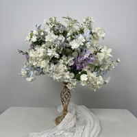 Vente en gros directe d'usine, grandes boules de fleurs artificielles en soie, pivoines, hortensias, roses rouges, pour les centres de table de cérémonie de mariage