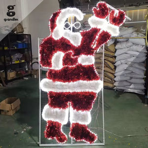 Lámpara de Paisaje 2D con Diseño de Santa Claus para Decoración Navideña de Exteriores, Luces LED con Motivos Navideños para la Calle - Product Image 5