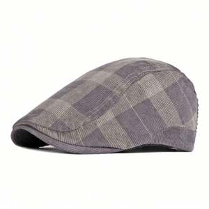 Gorra plana de pana retro británica para hombre y mujer, estilo boina, ideal para primavera, otoño e invierno, venta al por mayor. - Product Image 5