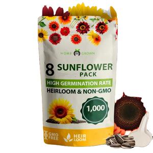 Accueil Cultivé 1000 + tournesol fleur jardin truie Kit paquets 8 variétés dont nain sauvage <span class=keywords><strong>automne</strong></span> beauté tache solaire fleur croissante - Product Image 1