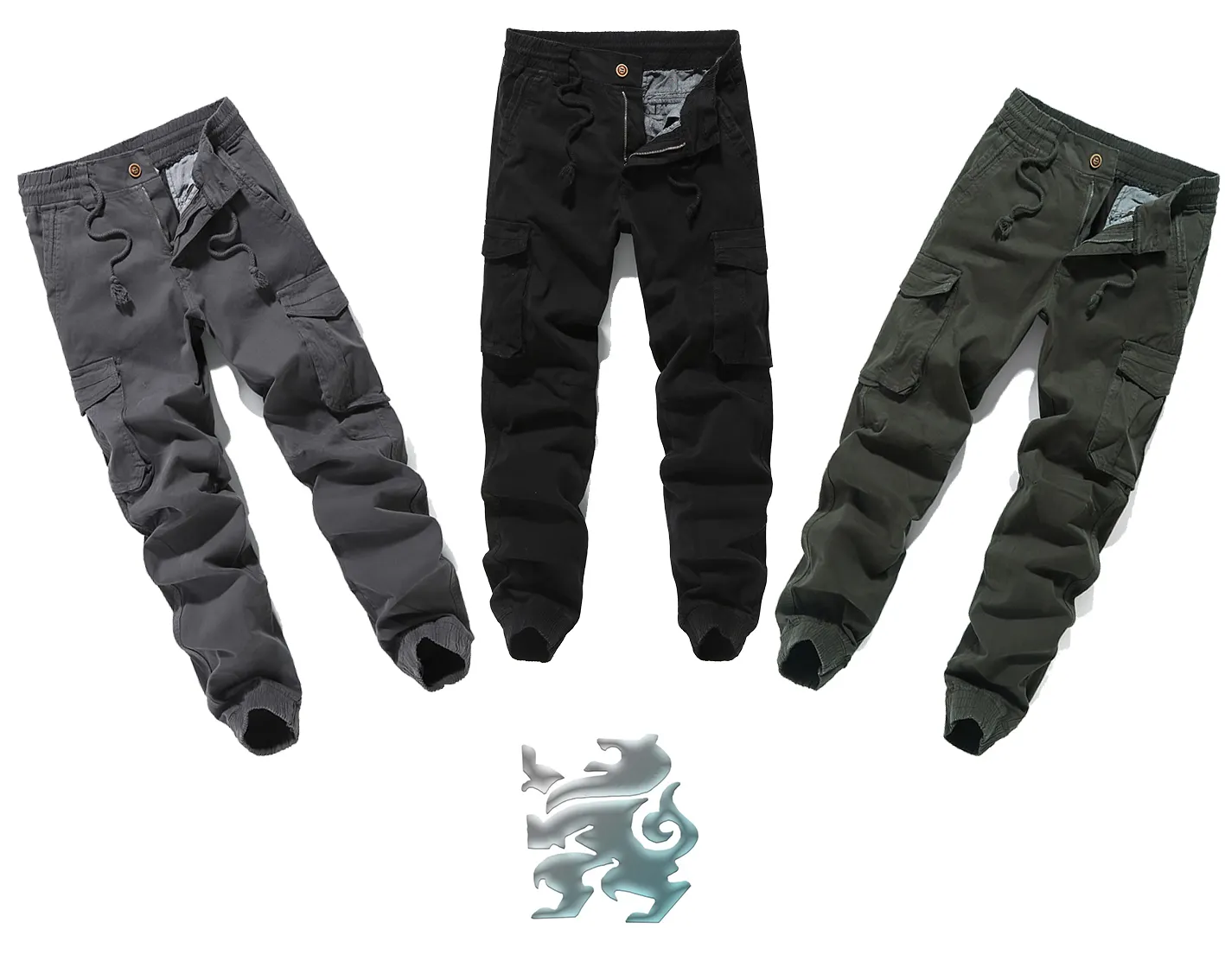BAWANGCHENG nuovo design traspirante multi tasca indumento tintura personalizzato sei tasche pantaloni jogger mens bermuda cargo pants