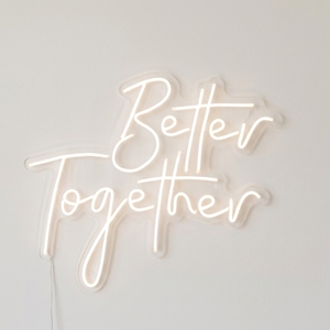 Enseigne néon personnalisée « Better Together » pour décoration murale, fête, chambre, bar, mariage, maison, anniversaire, décoration artistique - Product Image 1