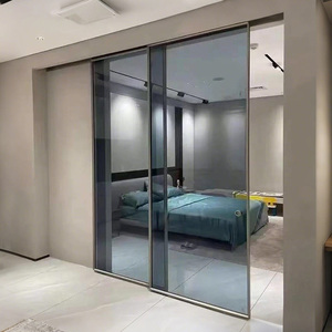 Puerta corredera <span class=keywords><strong>de</strong></span> vidrio templado <span class=keywords><strong>de</strong></span> una sola capa, diseño moderno <span class=keywords><strong>de</strong></span> aleación <span class=keywords><strong>de</strong></span> aluminio para particiones <span class=keywords><strong>de</strong></span> balcón <span class=keywords><strong>de</strong></span> cocina, estructura <span class=keywords><strong>de</strong></span> <span class=keywords><strong>tres</strong></span> paneles para - Product Image 4