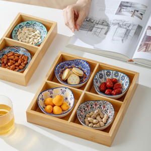 Ceramic Fruit-Shaped Serving <b>Plates</b> Handpainted Novelty Dish Set for Party <b>Snacks</b> and Desserts - Product Image 4