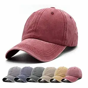 Adjustable Dad Hat Vintage Cotton Washed Distressed gorras Hats Twill Plain sports caps Men Retro Baseball Cap