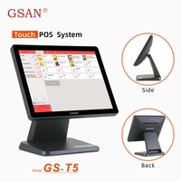 J6412 GS-T5 POS-система с 4G DDR4 памятью и 256G SSD оптимизирована для 15-дюймовых розничных транзакций