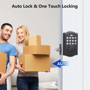 Serrure de porte électronique numérique biométrique SINOVO avec clavier à code, entrée sans clé, poignée de porte intelligente - Product Image 3