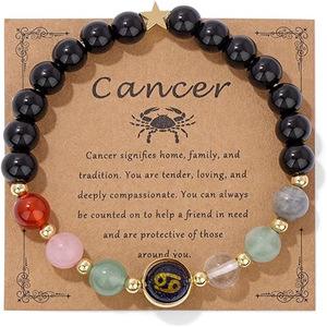 Pulsera de Constelación con Cuentas de Fluorita <span class=keywords><strong>y</strong></span> Ojo de Tigre de Diseño Original, Regalo Unisex para <span class=keywords><strong>Aries</strong></span> - Product Image 2