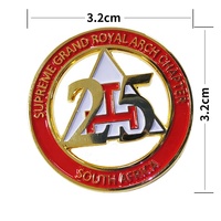 Vente en gros de badges maçonniques personnalisés en métal, badges maçonniques