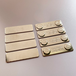 Magnetic Name Badges 45x13 Rectangle Nickel Plated Magnetic Buckle For Name Tags Badges Clothing Clasps - Product Image 1