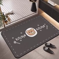 Tapis de sol de salle de bain en boue de diatomée HM, doux, séchage rapide, absorbant, antidérapant, 2,5 mm, logo personnalisé, marque privée, OEM, ODM