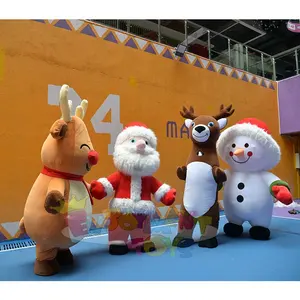 Bestseller CE Aufblasbarer Teddybär Panda Eisbär Weihnachts hirsch Santa Claus Schneemann Maskottchen Kostüm Für Weihnachts feier