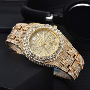 Nuovi Orologi con Cristalli di Zaffiro e Diamanti per Uomo e Donna, Movimento al Quarzo, Stile Hip-hop alla Moda con Indici Orari in Numeri Romani - Product Image 2