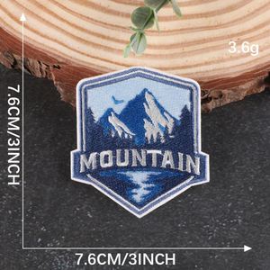 Custom Champing Theme Iron on Embroidery Fire Mountain Camping Patch for Clothes Backpack Decoration - Product Image 6
