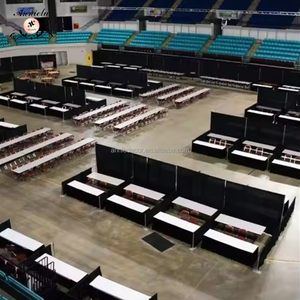 ستائر بوليستر سوداء حديثة وستائر للمعارض التجارية كشك عرض لوحات خلفية للمناسبات ديكورات مسرح حفلات الزفاف - Product Image 2